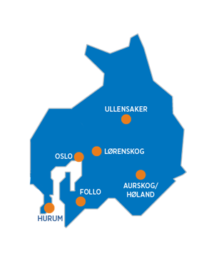 Kart over Oslo og Akershus